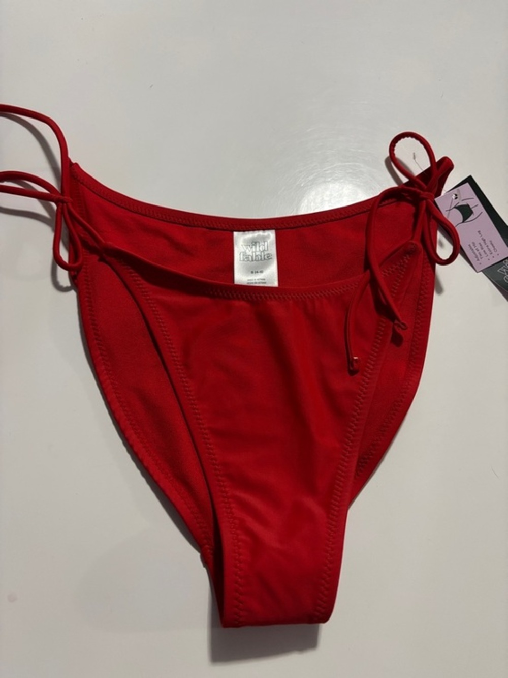 wild fable Red Tie-Side Bikini Bottoms